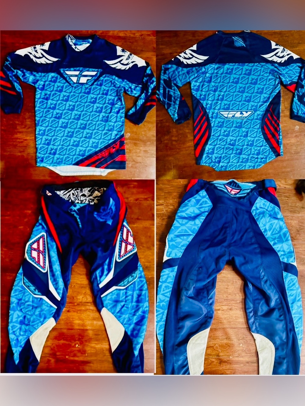 FLY RACING PRO-SERIES KINETIC MOTO GEAR MENS SHIRT M/PANTS 32